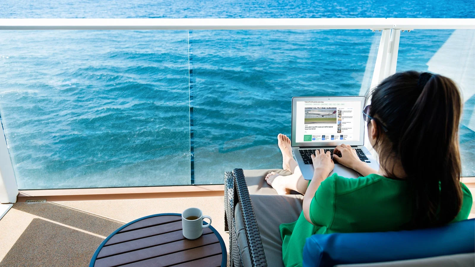 Travel agent planning cruise transfer for clients