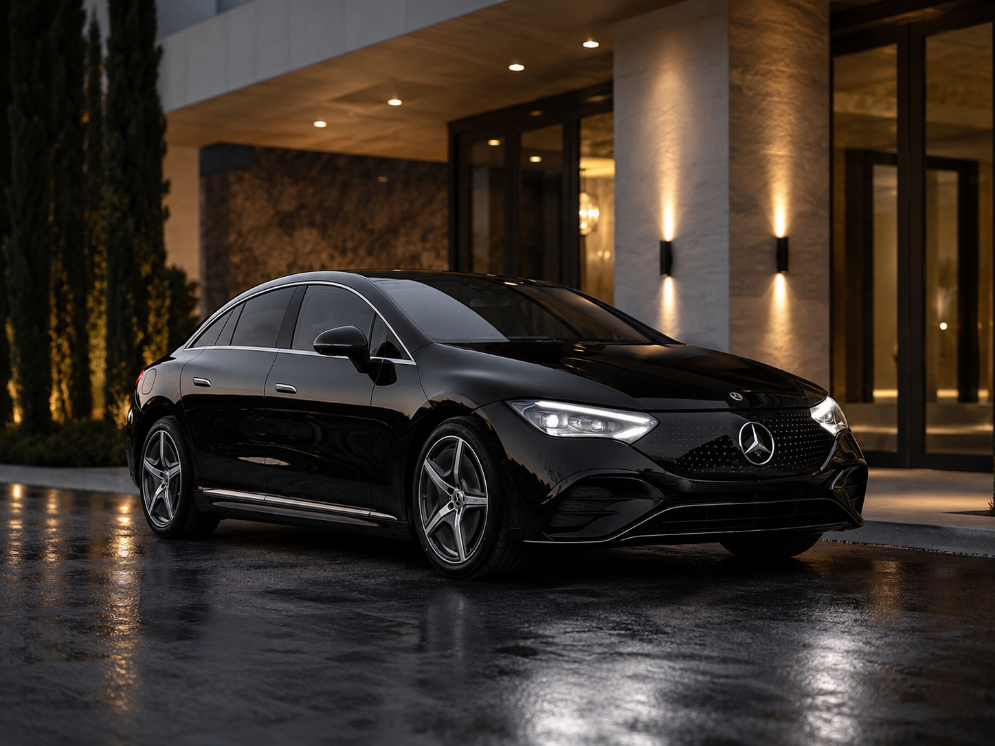 Mercedes-Benz EQE Business Class electric chauffeur service London