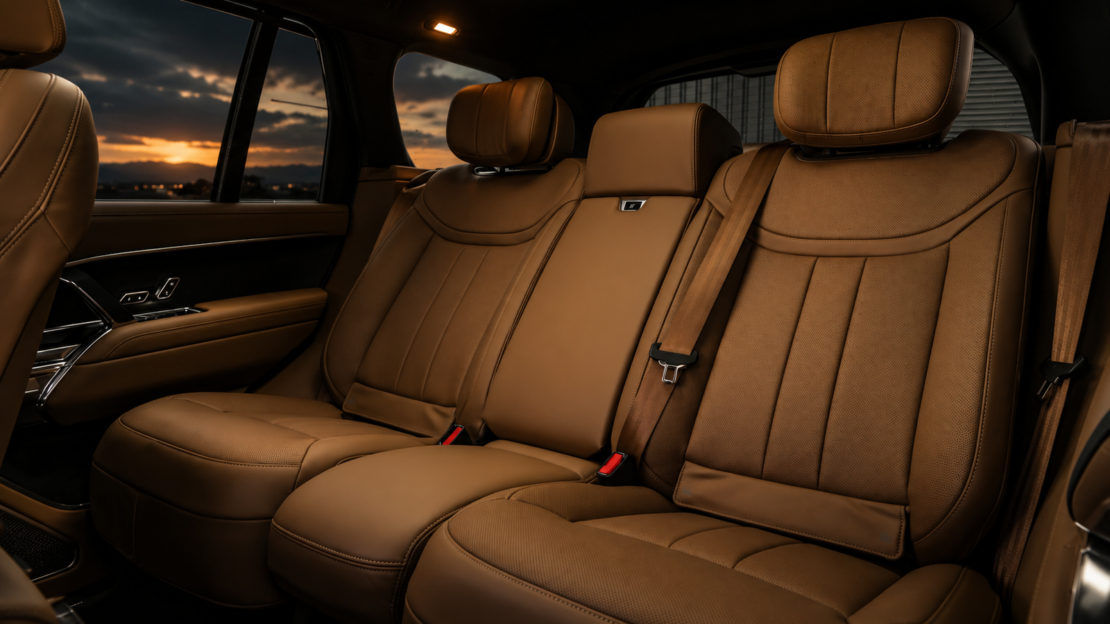 Range Rover rear passenger interior Black Fleet London Luxury SUV chauffeur service
