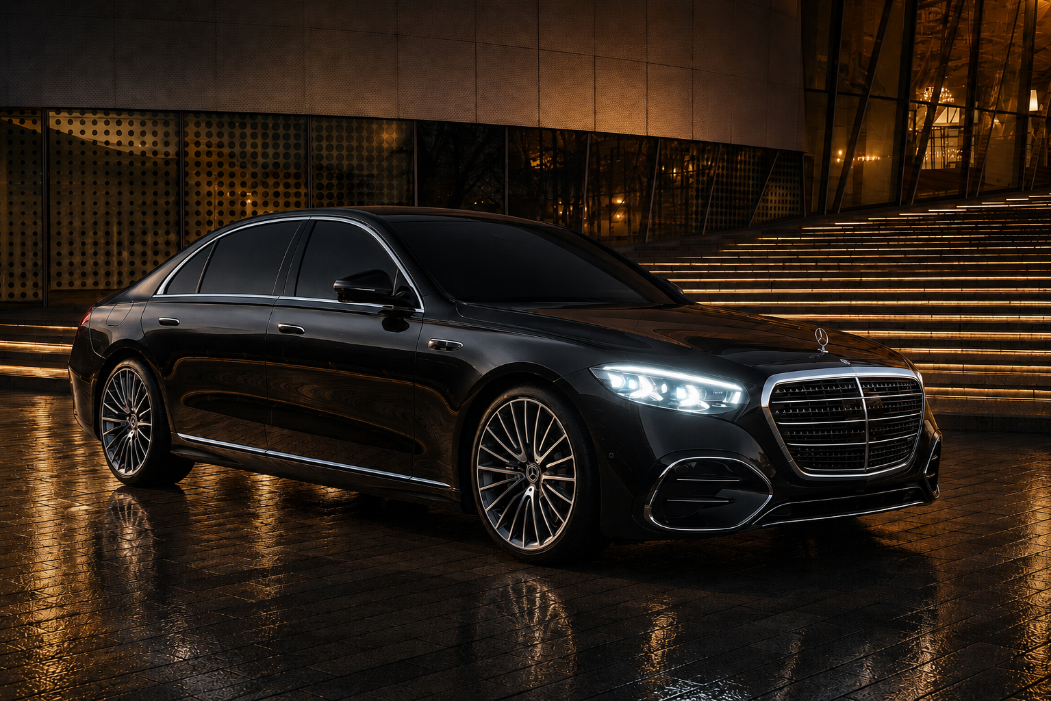 Dallas to Heathrow chauffeur First Class Mercedes S-Class or similar
