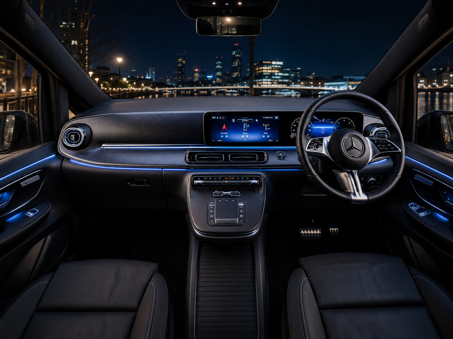 Mercedes-Benz V-Class chauffeur interior Black Fleet London