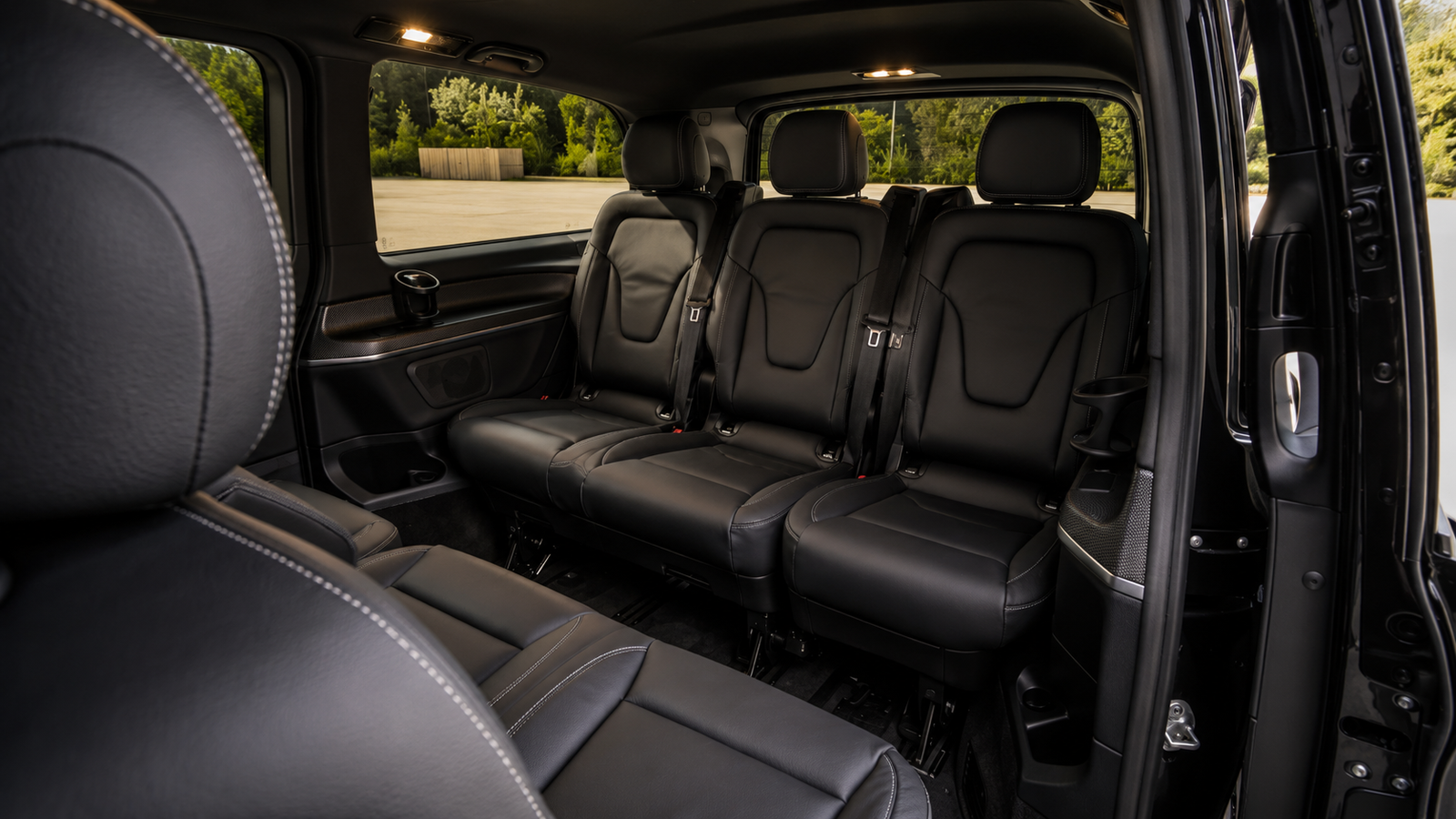 Mercedes-Benz V-Class rear passengers last row Black Fleet London