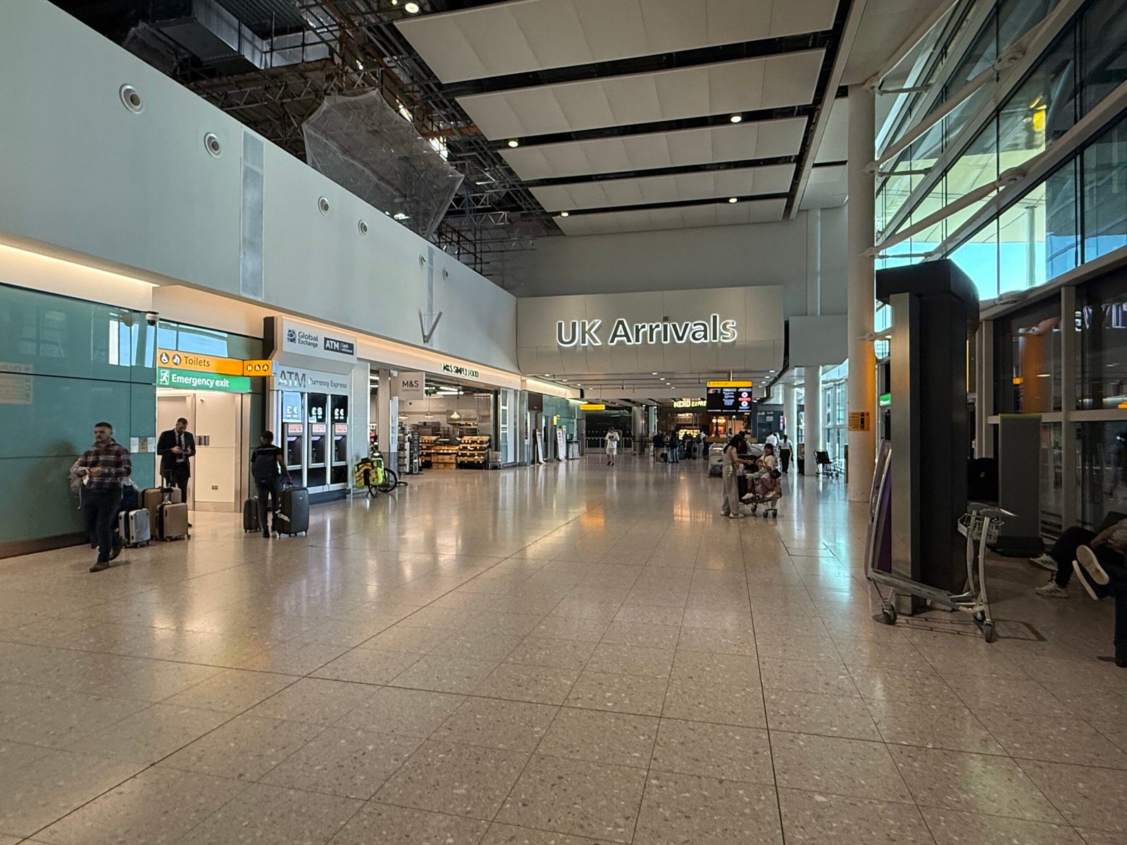United Kingdom arrivals area at Heathrow Terminal 2
