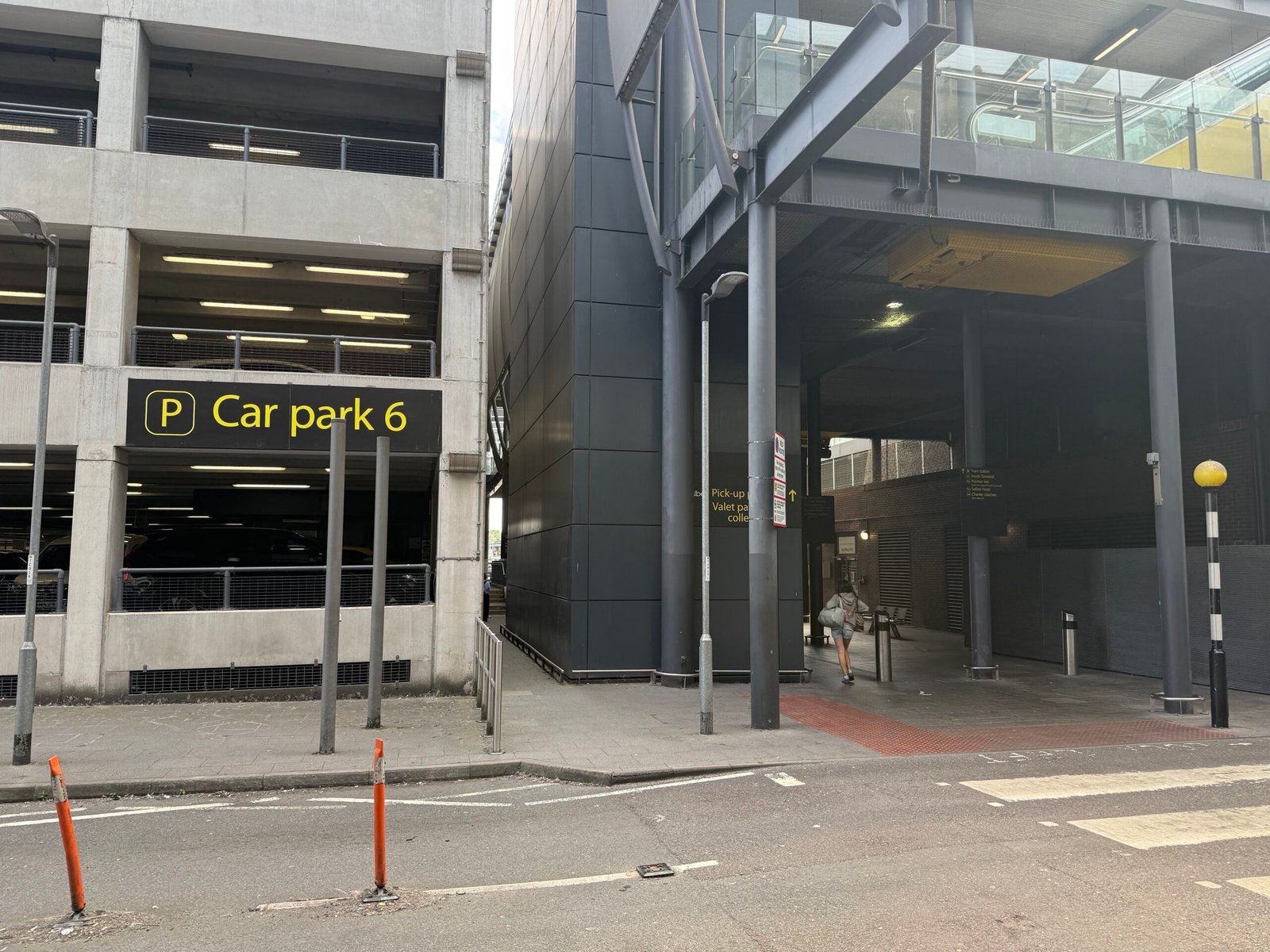Pedestrian route from Gatwick North Terminal towards Car Park 6