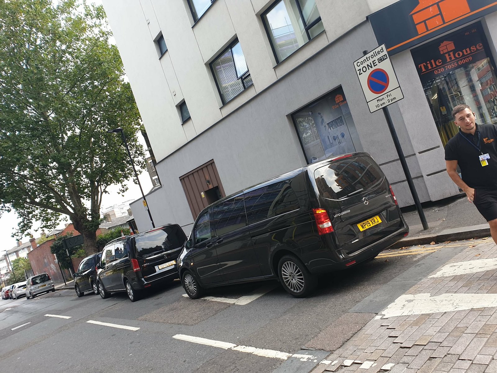 Performarket driver with two workforce transport MPVs operating in 2020
